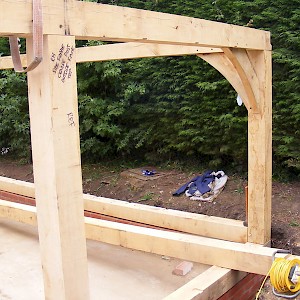 Garage construction made with oak