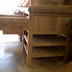 solid oak free standing kitchen units.